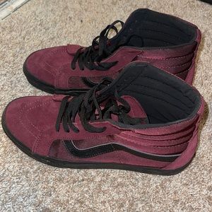 Maroon Sk8-Hi Vans
